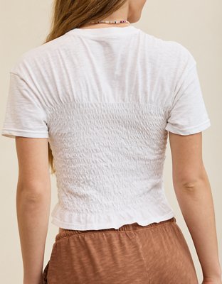 Aerie Smocked T-Shirt