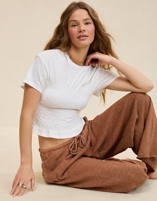 Aerie Smocked T-Shirt