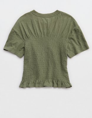 Aerie Smocked T-Shirt