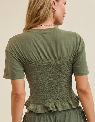 Aerie Smocked T-Shirt
