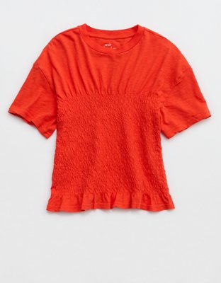 Aerie Smocked T-Shirt