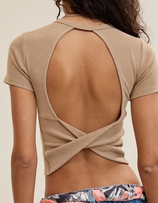 Aerie Twist Back Baby T-Shirt