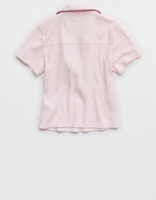 Aerie Cropped Polo T-Shirt