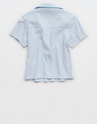 Aerie Cropped Polo T-Shirt