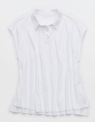 Aerie Happiest Oversized Polo T-Shirt