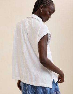 Aerie Happiest Oversized Polo T-Shirt