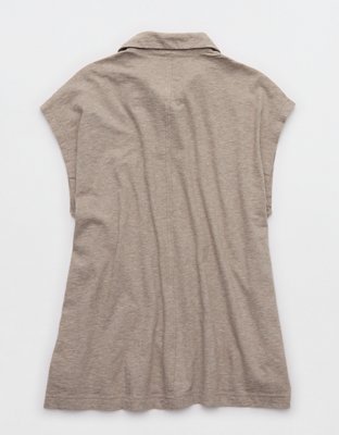 Aerie Happiest Oversized Polo T-Shirt