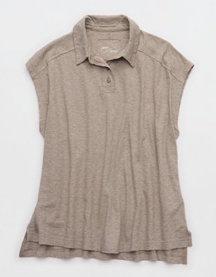 Aerie Happiest Oversized Polo T-Shirt