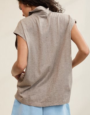 Aerie Happiest Oversized Polo T-Shirt