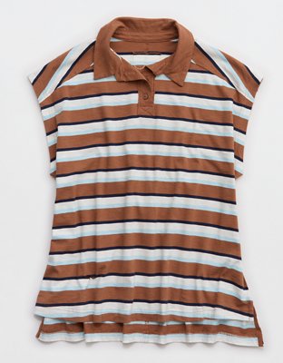 Aerie Happiest Oversized Polo T-Shirt