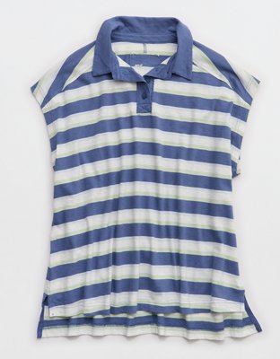 Aerie Happiest Oversized Polo T-Shirt