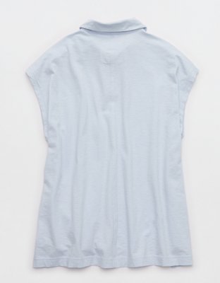 Aerie Happiest Oversized Polo T-Shirt