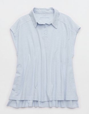 Aerie Happiest Oversized Polo T-Shirt