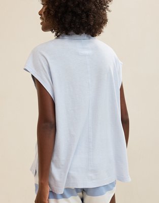 Aerie Happiest Oversized Polo T-Shirt