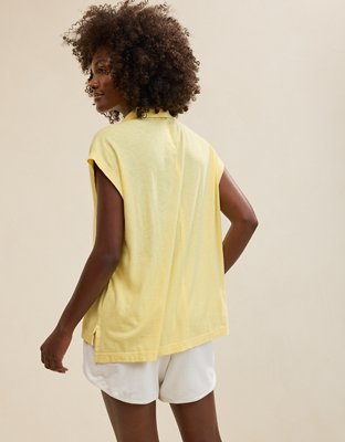 Aerie Happiest Oversized Polo T-Shirt