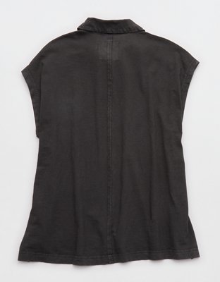 Aerie Happiest Oversized Polo T-Shirt