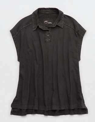 Aerie Happiest Oversized Polo T-Shirt