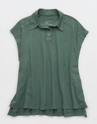 Aerie Happiest Oversized Polo T-Shirt