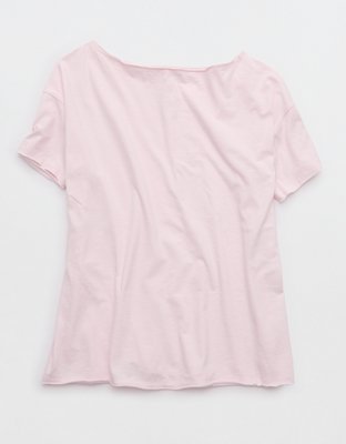 Aerie Off The Shoulder Oversized Boyfriend T-Shirt