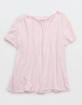 Aerie Off The Shoulder Oversized Boyfriend T-Shirt