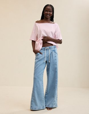 Aerie Off The Shoulder Oversized Boyfriend T-Shirt