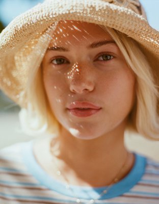 Aerie Flower Straw Hat