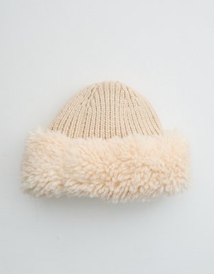 Aerie Curly Fur Pillbox Hat