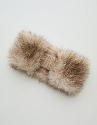 Женские аксессуары для волос Aerie Multi Fur Earwarmer Headband, цвет: Разноцветный — фото 3