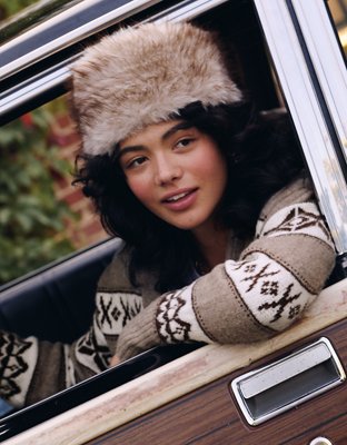 Женские аксессуары для волос Aerie Multi Fur Earwarmer Headband, цвет: Разноцветный — фото 1