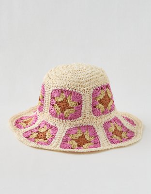 Aerie Geo Flower Straw Hat from American Eagle - $42.95