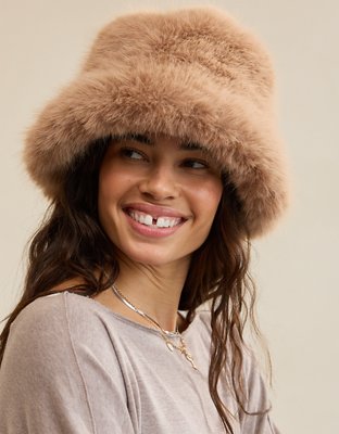 Aerie Fur Bucket Hat