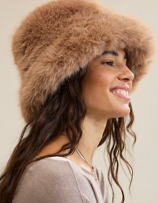 Aerie Fur Bucket Hat