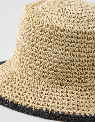Aerie Straw Bucket Hat