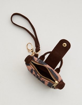 Aerie Leopard Pouchette Bag Charm