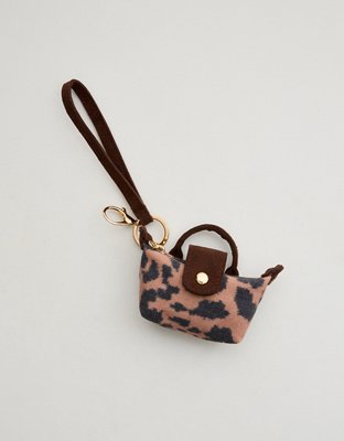 Aerie Leopard Pouchette Bag Charm
