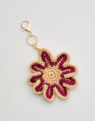 Aerie Crochet Flower Bag Charm from American Eagle - $22.95