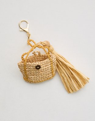 Aerie Straw Tassel Bag Charm