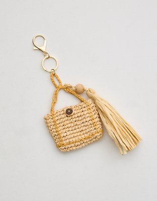 Aerie Straw Tassel Bag Charm