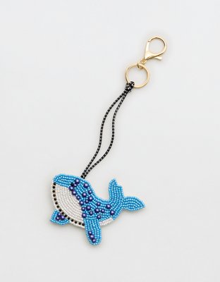 Aerie Beaded Whale Bag Charm