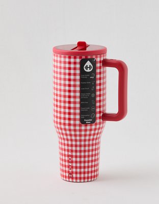 Hydrojug Red Checkered Traveler 32 Oz