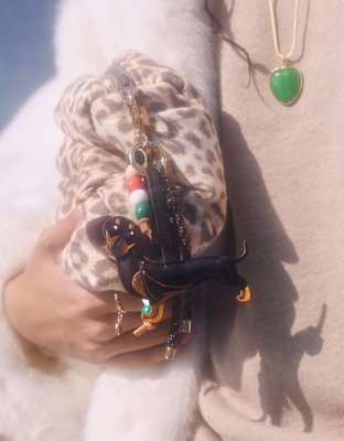 Женский брелок Aerie Aeire Dachsund Bag Charm, цвет: Разноцветный — фото 2