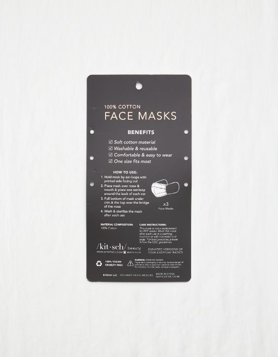 Kitsch Cotton Face Mask 3-Pack