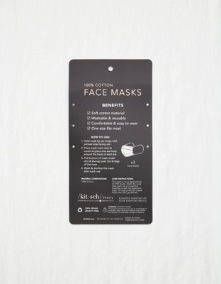 Kitsch Cotton Face Mask 3-Pack