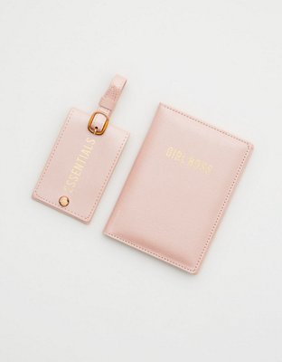 Graphique Girl Boss Passport  Luggage Tag Set