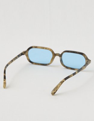 Женские солнцезащитные очки Aerie Slim Rectangle Sunglasses, цвет: Синий — фото 2