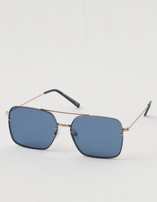 Aerie Rimless Metal Square Sunglasses