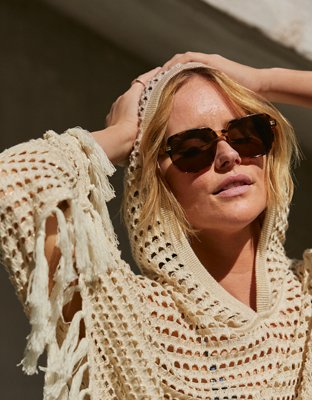 Lunettes de soleil rétro surdimensionnées Aerie