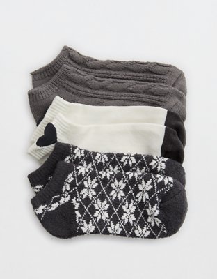 Aerie Cozy Ankle Socks 3-Pack