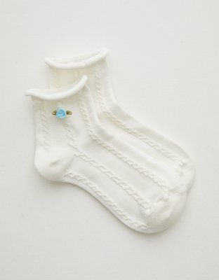 Aerie Rosette Quarter Socks