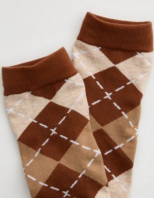 Aerie Over The Knee Argyle Socks